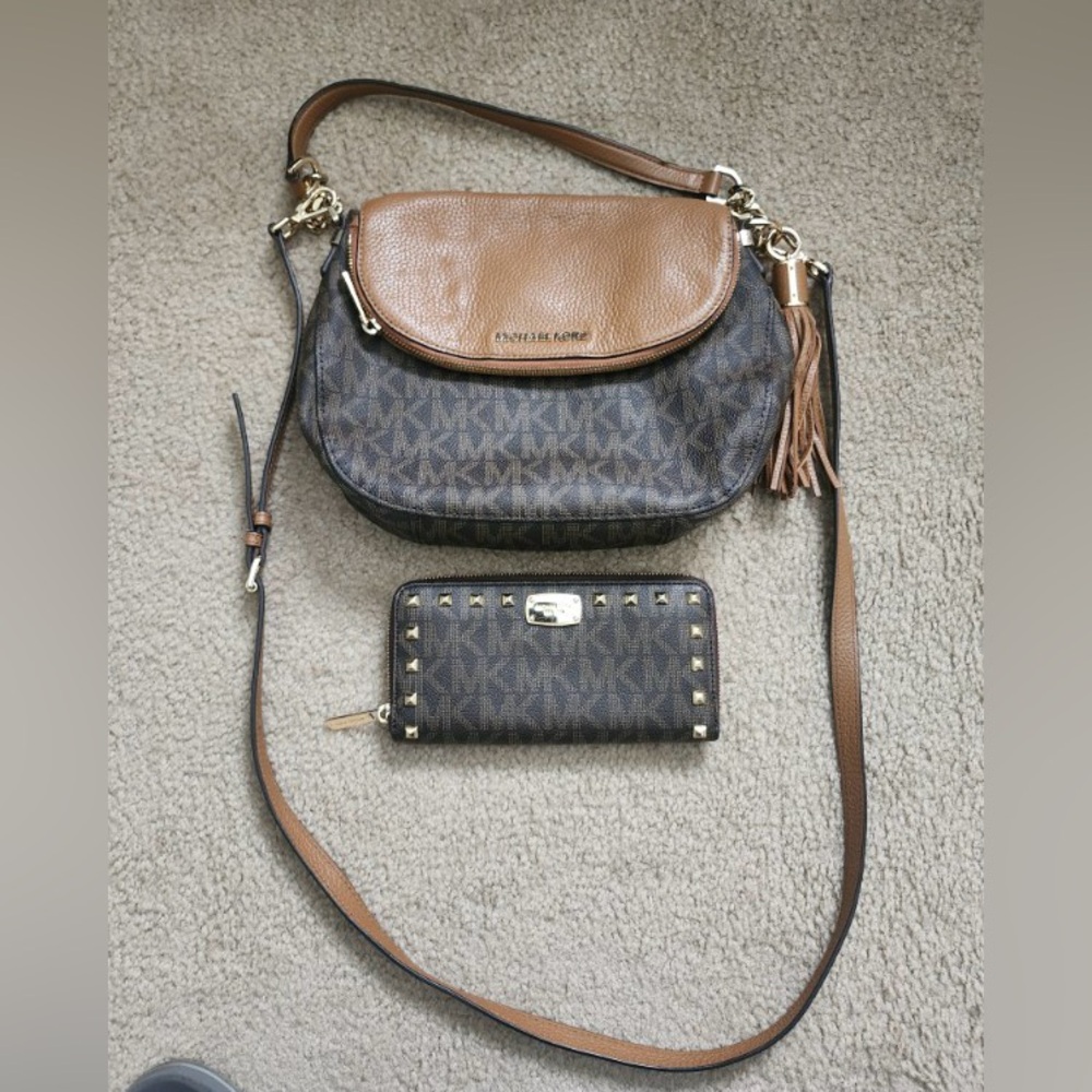 Michael Kors Brown Crossbody Bag & Wallet